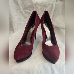 Guess by Marciano Burgundy Suede Heels